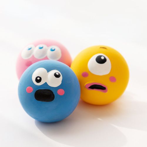 Interactive Squeaky Dog Toy - Bouncy Vinyl Ball for Pet Fun
