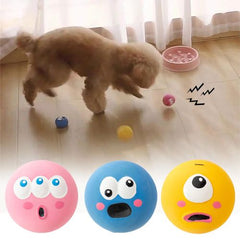 Interactive Squeaky Dog Toy - Bouncy Vinyl Ball for Pet Fun