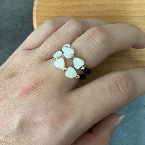 Upoetry Irregular Ethnic Wedding Bands - Stylish Stainless Steel Rings
