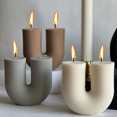 UDOCOOL U-Shaped Silicone Candle Mold for Creative Home Décor