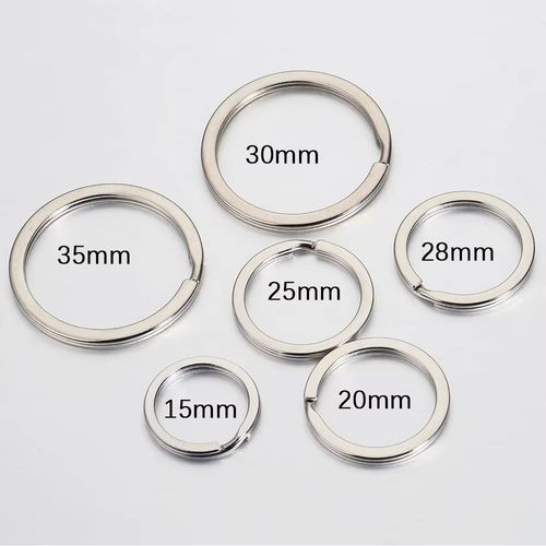 MOONMADE Stainless Steel Key Rings Set - Durable Round Split Rings for DIY