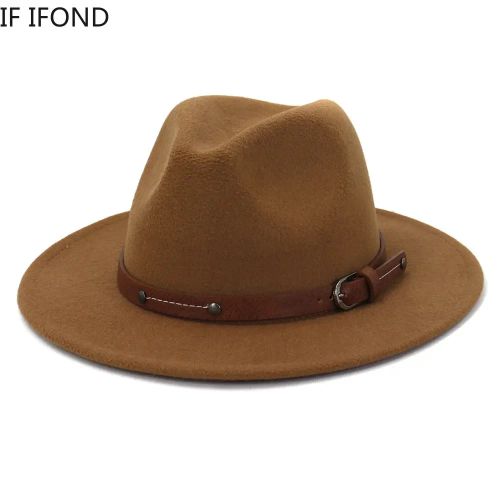 IF IFOND Warm Winter Fedora Hat for Outdoor Comfort