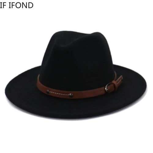 IF IFOND Warm Winter Fedora Hat for Outdoor Comfort