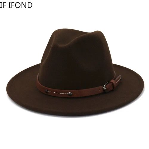 IF IFOND Warm Winter Fedora Hat for Outdoor Comfort