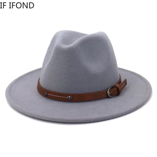 IF IFOND Warm Winter Fedora Hat for Outdoor Comfort