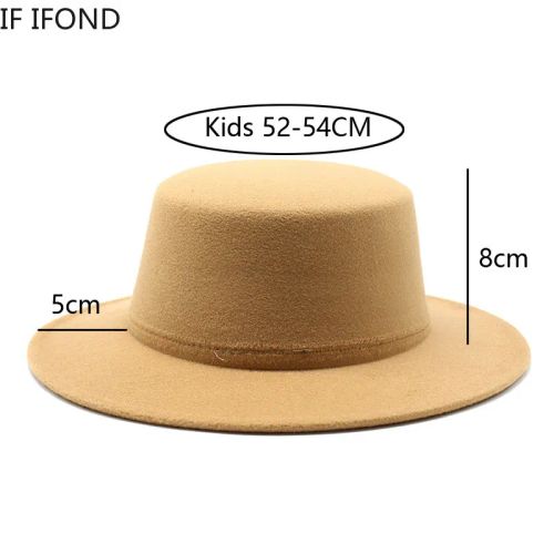 IF IFOND Kids Felted Fedora Hat - Warm & Stylish Winter Accessory