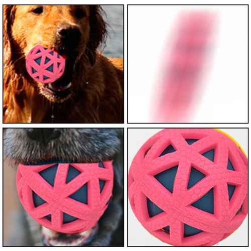 Durable Dog Toy Ball - Lightweight & Fun Interactive Pet Toy - Red