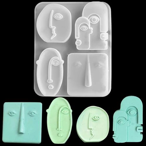 UDOCOOL Abstract Human Face Silicone Candle Mold for Home Décor & Gifts
