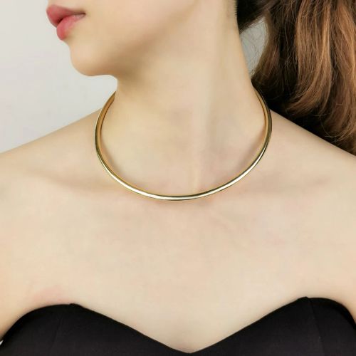 MANILAI Geometric Torques Necklace - Trendy Statement Accessory
