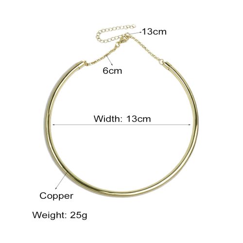 MANILAI Geometric Torques Necklace - Trendy Statement Accessory