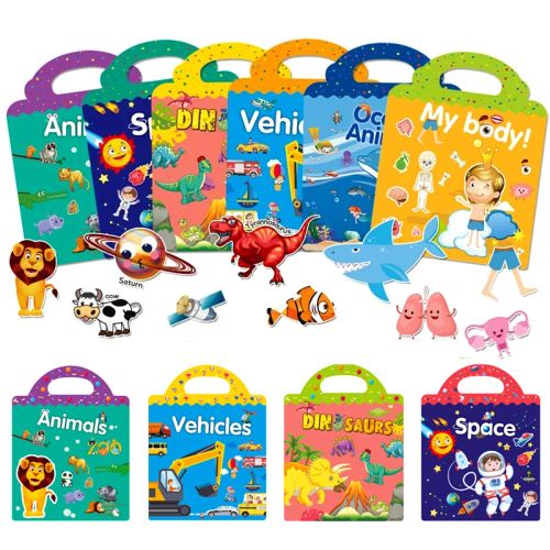 skxnier DIY Scene Sticker Book - Cognitive Development & Fun Games
