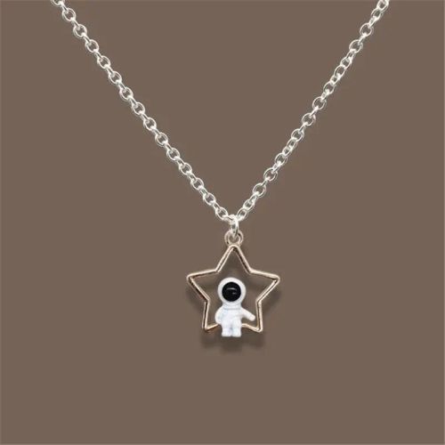 Cute Cartoon Astronaut Necklace - Fashionable Couples Pendant