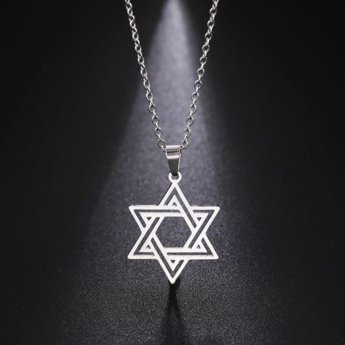 KKJOY Hexagram Pendant Necklace - Durable Stainless Steel Gift