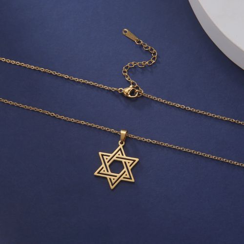 KKJOY Hexagram Pendant Necklace - Durable Stainless Steel Gift