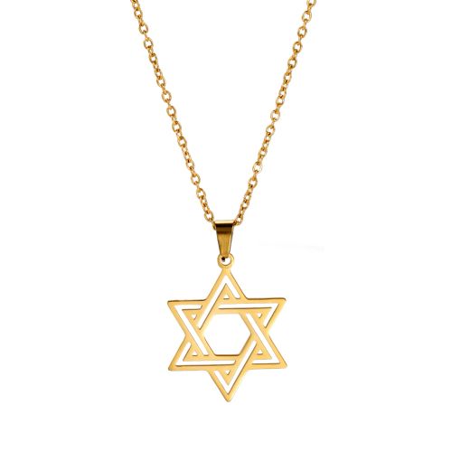KKJOY Hexagram Pendant Necklace - Durable Stainless Steel Gift