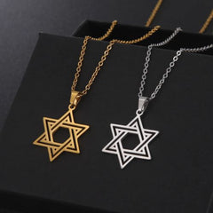 KKJOY Hexagram Pendant Necklace - Durable Stainless Steel Gift