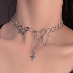 Stylish Alloy Pendant Necklace - Fashionable Statement Piece - 1pcs