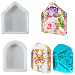Large 3D Crystal Arch Mirror Silicone Mold for DIY Candle Making & Home Decor