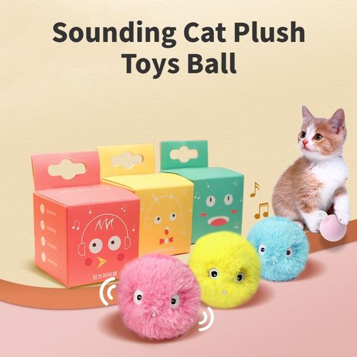 Interactive Plush Cat Toy - Safe & Engaging Ball for Cats