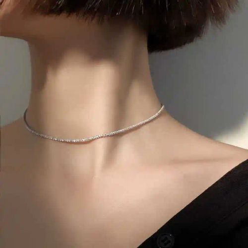 Sparkling Clavicle Chain Choker Necklace - Trendy Fashion Jewelry