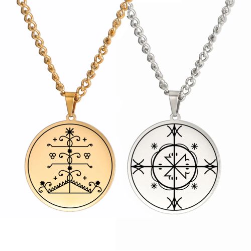 Dawapara Vintage Voodoo Symbol Pendant Necklace - Stylish Accessory