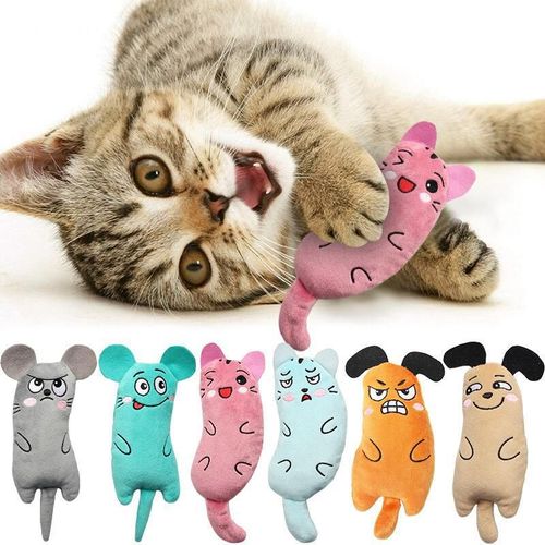 Interactive Plush Cat Toy - Funny Squeaky Teeth Grinding Pet Accessory