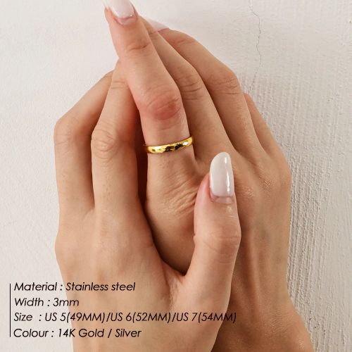 e-Manco Stainless Steel Stacking Rings - Elegant Fashion Jewellery