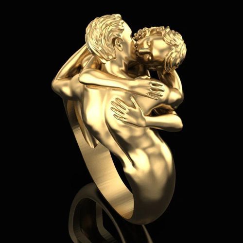 Unique Adam and Eve Rings - Trendy Cocktail Engagement Wedding Rings