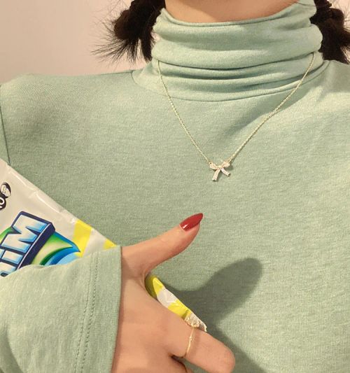 FOMALHAUT Trendy Bowknot Pendant Necklace for Stylish Occasions