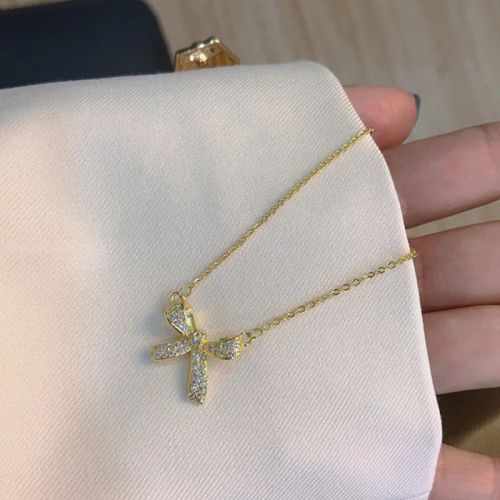 FOMALHAUT Trendy Bowknot Pendant Necklace for Stylish Occasions