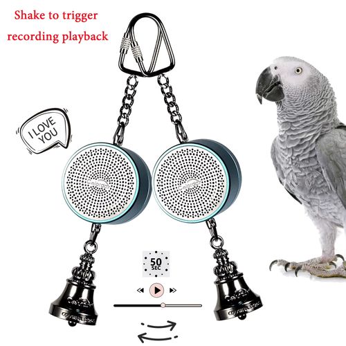 Voice Recordable Bird Toy - Interactive Learning Aid for Birds