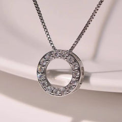 Huitan Geometric Pendant Necklace - Elegant Design for Weddings - 45cm / XL863