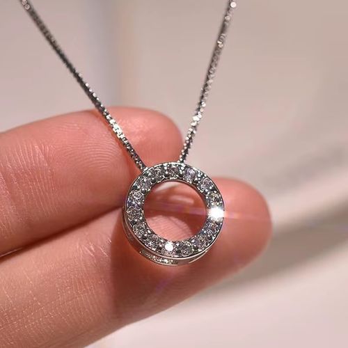 Huitan Geometric Pendant Necklace - Elegant Design for Weddings - 45cm / XL863