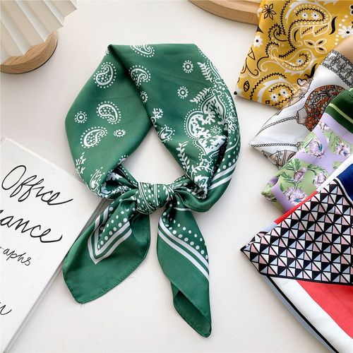 JTVOVO Luxury Silk Skinny Scarf - Multifunctional Small Hair Scarf