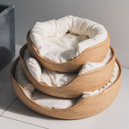 Hoopet Bamboo Pet Bed – Breathable Cozy Nest for Cats & Puppies