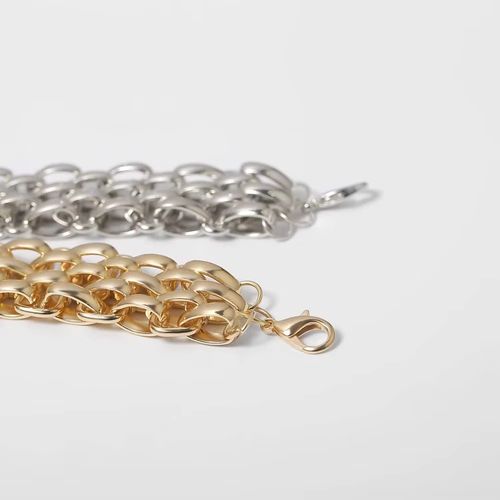 PuRui Statement Choker Necklace - Trendy Geometric Chain Necklace