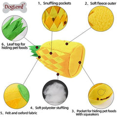 Interactive Pineapple Dog Toy - Eco-Friendly Fun & Training Tool - Yellow / 13x30cm