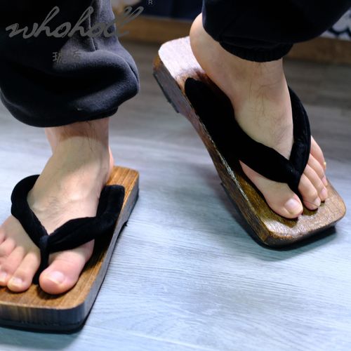 WHOHOLL Japanese Geta Slippers - Thick Sole Anime Clogs for Cosplay