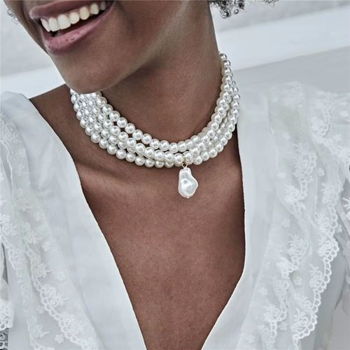 Ingemark Choker Necklace - Stylish Pearl Design for Parties