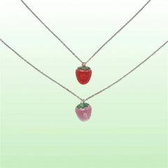Charming Strawberry Pendant Necklace - Trendy Fairycore Accessory