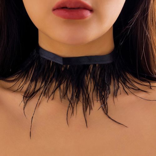 Ingemark Vintage Choker Necklace - Elegant Layered Neck Accessory - Black Color