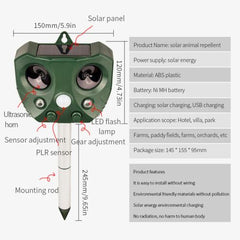 SAIJZEK Ultrasonic Repellent Tool for Effective Garden Pest Control - SJZ-668