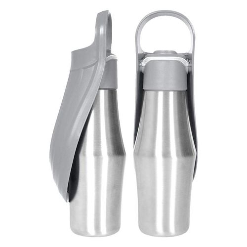 Stainless Steel 27oz Dog Water Bottle & Bowl - Portable Pet Supplies