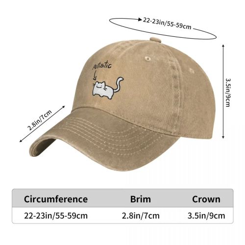 Novelty Cat Print Cap - Adjustable Sun Protection Baseball Hat - Outdoor Wear