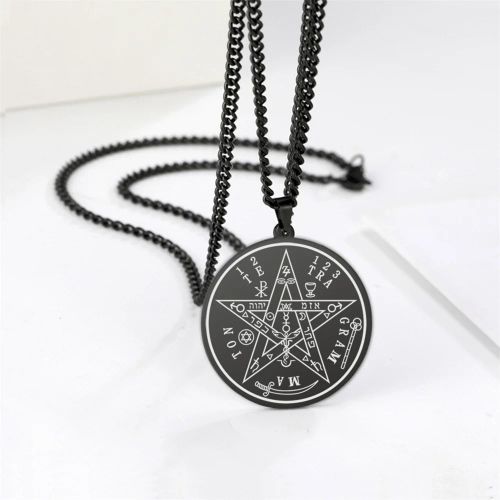 EUEAVAN Pentagram Necklace - Stainless Steel Protection Amulet