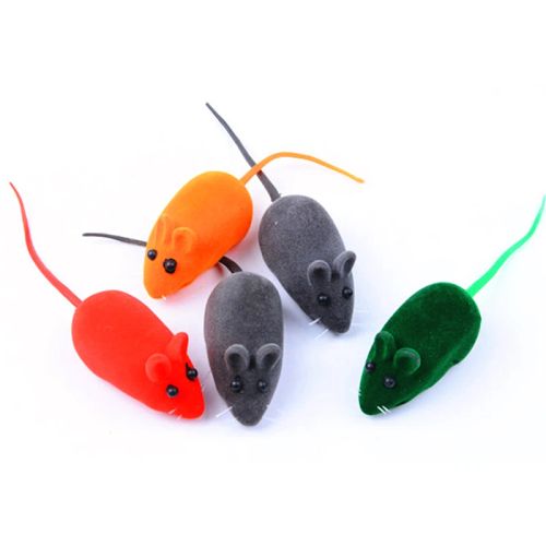 Interactive Silicone Cat Toy - Engaging Mice Sound for Pets - random 1pc