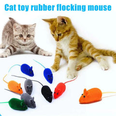 Interactive Silicone Cat Toy - Engaging Mice Sound for Pets - random 1pc