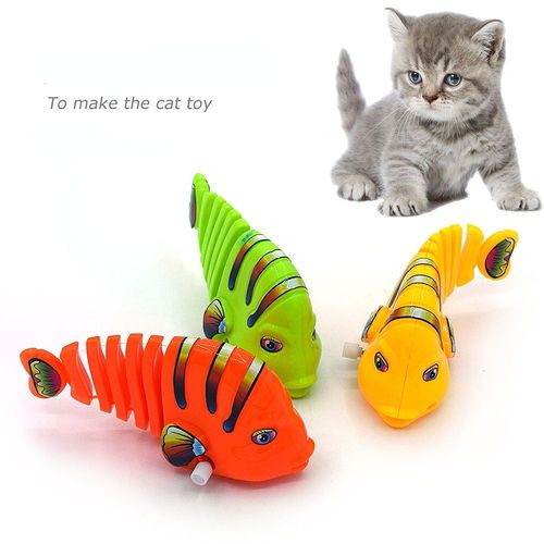 ANGDUO Interactive Plastic Cat Toy - Engaging Spring Swing Fish