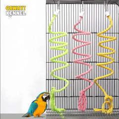 Vibrant Metal & Cotton Bird Toy - Interactive Fun for Pet Birds