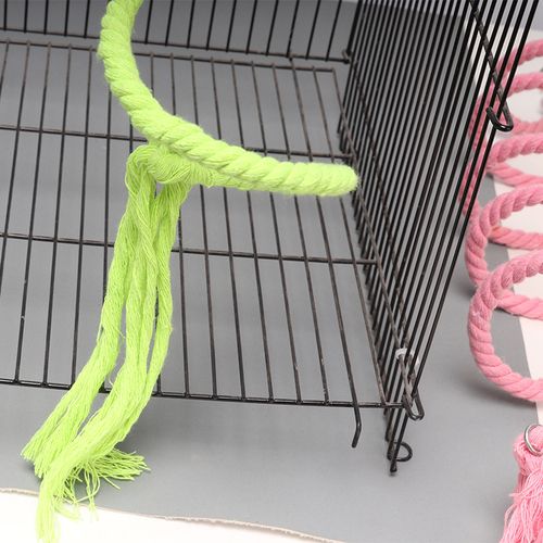 Vibrant Metal & Cotton Bird Toy - Interactive Fun for Pet Birds